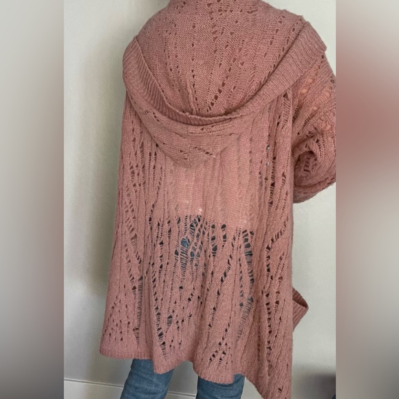 Free People small pink duster sweater - Picture 3 of 8